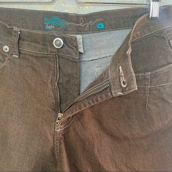 VINTAGE 🧚♀️ Lois Brown Bermuda Women’s Jeans Shorts Size 29 - Picture 5 of 13